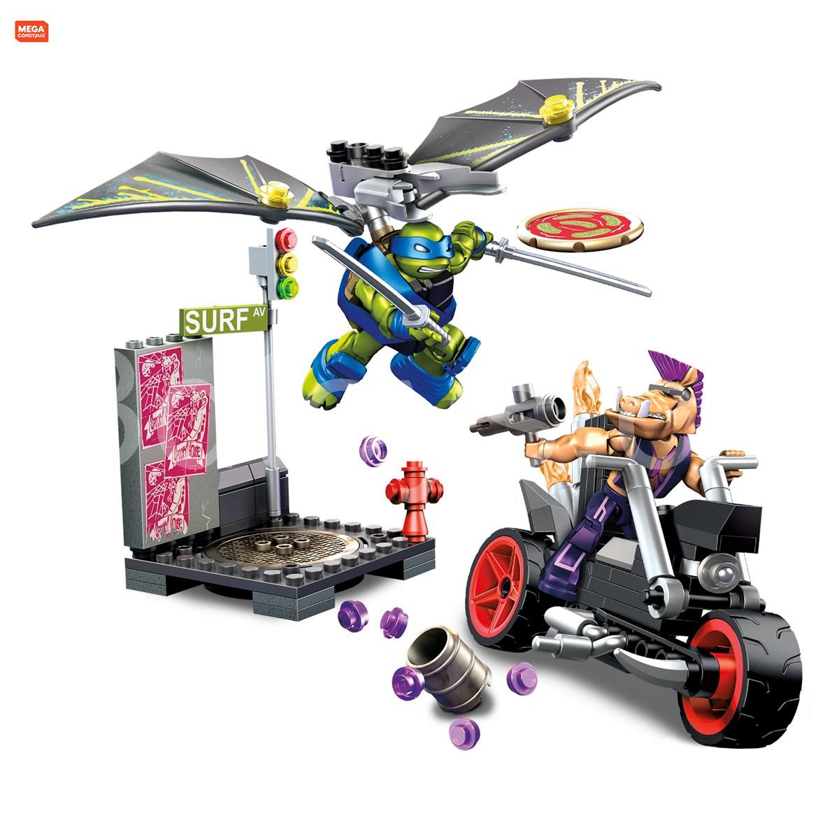 Mega Construx Teenage Mutant Ninja Turtles Leo Turtle Glider Pursuit 130pcs